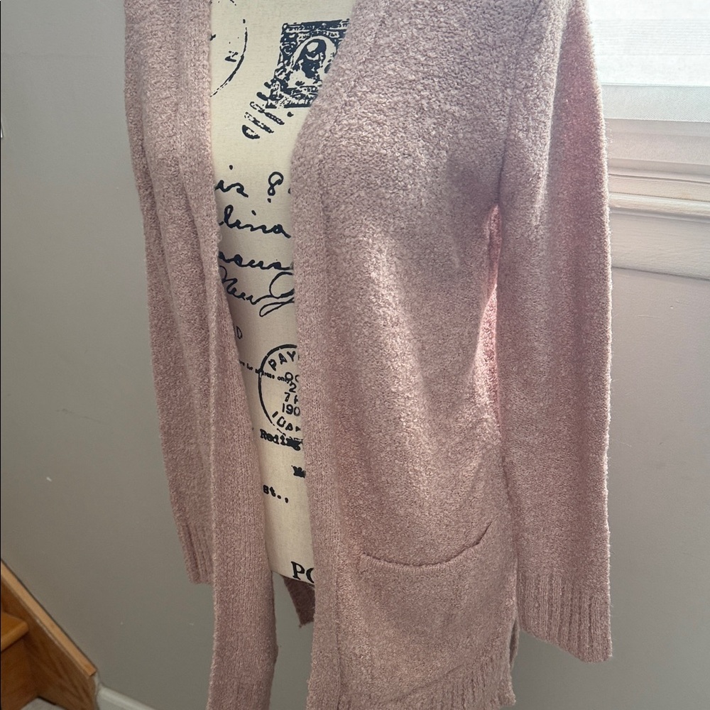 Old Navy Pink Open-Front Sweater - Picture 2 of 5